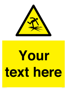 Custom warning thin ice